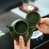 Load image into Gallery viewer, 230CC Real Handmade Green Kettle Yixing Purple Clay Teapot Puer Tea Set Kung Fu Zisha Teaware Free Shipping