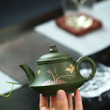 Load image into Gallery viewer, 230CC Real Handmade Green Kettle Yixing Purple Clay Teapot Puer Tea Set Kung Fu Zisha Teaware Free Shipping