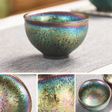Load image into Gallery viewer, Jianzhan creative tea pot kiln change pottery pot with matching tea cup Chinese kungfu tea set