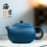 Load image into Gallery viewer, Chinese Yixing Asiatic Apple Tea  Beauties Handmade Purple Grit Azure Clay Teapot Customized Handicraft Gifts Set