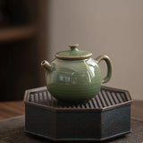 Load image into Gallery viewer, Retro Celadon Ceramics Teapot Chinese Small Pot with Filter Kung Fu Teaware Single Pot Loop-Handled Tea Kettle Tea Maker