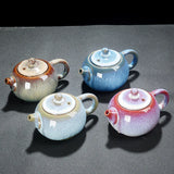 Load image into Gallery viewer, Kiln Change Tianmu Glaze Teapot Household Ceramic Kung Fu Tea Set Longdan Pot Jianzhan Bubble Teapot Xishi Pot