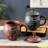 Load image into Gallery viewer, Purple Clay Teapots Chinese Kung Fu Tea Set Master Hand Carved Teapot with Tea Infuser Green Tea Filter Kettle Tea Accessories