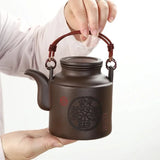 Load image into Gallery viewer, 2023New Chinese Purple Clay Tea Pot Chinese Kung Fu Zisha Large Capacity With Filter Handle Hand-painted Teapot Kettle Set