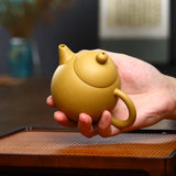Load image into Gallery viewer, 250ML Small Capacity Real Handmade Yixing Kettle Raw Ore Duan Mud Clay Teapot Golden Teaware Kun Fu Zisha Tea Pot Free Shipping