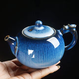 Load image into Gallery viewer, Kiln Change Tianmu Glaze Teapot Household Ceramic Kung Fu Tea Set Longdan Pot Jianzhan Bubble Teapot Xishi Pot
