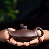 Load image into Gallery viewer, 180CC Yixing Clay Teapot Elephant Design Lid Household Kung Fu Teaware Ceramic Kettle Raw Ore Teapots Tea Ceremony Supplies